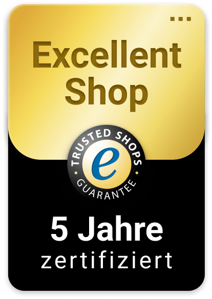 Siegel Excellent Shop - 5 Jahre zertifiziert