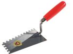 Voransicht von Berner Putzkelle | gezahnt 6x6 mm, 140 mm, G-Hals, Handwerkerqualität (Schwan) Holzheft , Bild 1