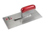 Voransicht von Zahnkelle / Zahnspachtel | 280 x 130 mm, Stärke 0,7 mm (Schwan "Standard") Rechteck-Zahnung 4 x 4 mm | Stahl | Holzheft , Bild 1