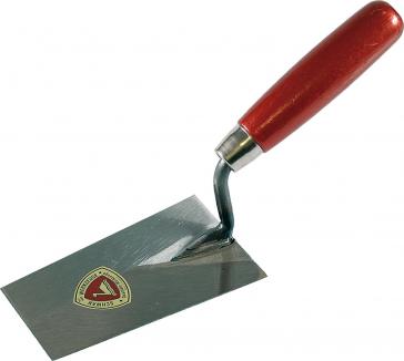 Berner Putzkelle | G-Hals, gehärtet, Handwerkerqualität (Schwan) 160 mm | Stahl | Holzheft