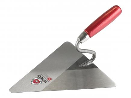 Berliner Maurerkelle | S-Hals, gehärtet, Handwerkerqualität (Schwan) 240 mm | Holzheft