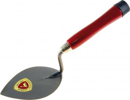 Fliesenkelle Herzform | 160 mm, Grummikappe, G-Hals, Handwerkerqualität (Schwan) rostfrei | Holzheft