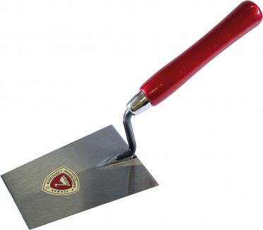 Fliesenkelle | süddeutsche Form, G-Hals, Handwerkerqualität (Schwan) rostfrei | Holzheft