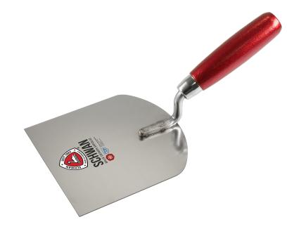 Stukkateur- / Gipserspachtel | G-Hals, gehärtet, Handwerkerqualität (Schwan) 120 mm | rostfrei | Holzheft