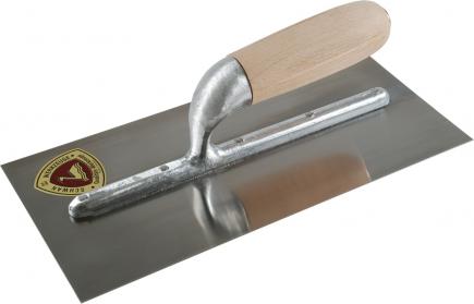 Glättekelle | 280x130 mm, "Secure Connect"-Stütze, Holzheft (Schwan "Extra") rostfrei