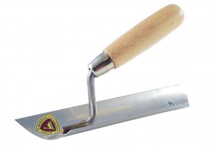 Profilkelle | Radius 30 mm, 250x65 mm, schräge Enden, rostfrei (Schwan) 