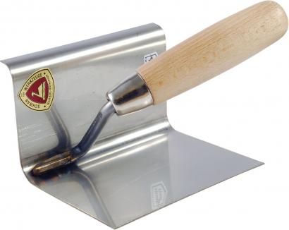 Sockel-Hohlkehlenkelle | Eckradius 15 mm, Höhe 80 mm, rostfrei (Schwan) 