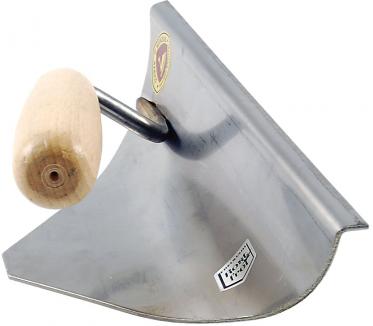 Sockel-Hohlkehlenkelle | Radius 40 mm, Höhe 60 mm, abgeschrägt, rostfrei (Schwan) 