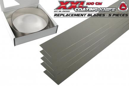 Ersatzblätter für XXL coating knife | 100 cm, Blattstärke 0,5 mm, 5 Stück (Schwan) 