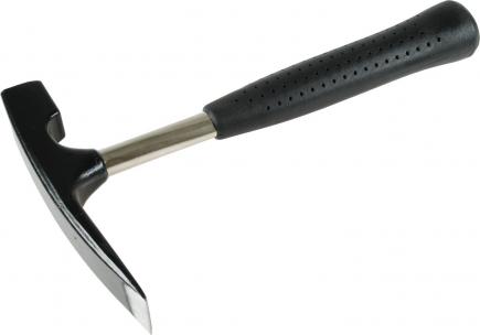 Maurerhammer | Rheinische Form, mit Stahlrohrstiel, Spezialgriff (Schwan) 