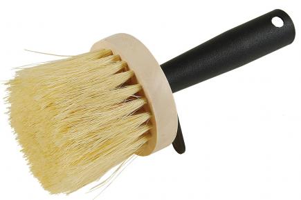 Maurerpinsel / Rundquast | Ø 80 mm, gestanzt, mit Plastikstiel (Schwan) 