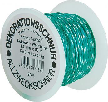 Maurerschnur | Polypropylen, grün-weiß (Schwan) Ø 1,7 mm x 50 m