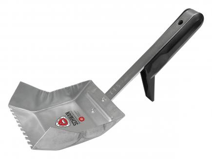 Mörtelkleberkelle / Plansteinkelle | gezahnt, verzinkt (Schwan) 115 mm