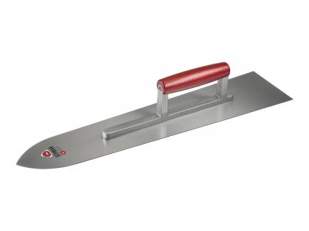 Bodenlegerkelle | spitz, 1,1 mm Blattstärke, Aluminium-Stütze (Schwan) 