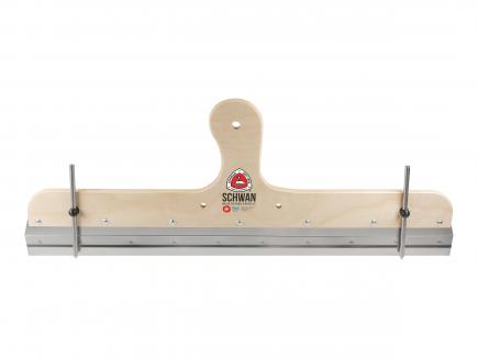 Bodenrakel / Stiftrakel | höhenverstellbar, 560 mm, rostfrei, mit Klemmleiste, Holzgriff (Schwan) 