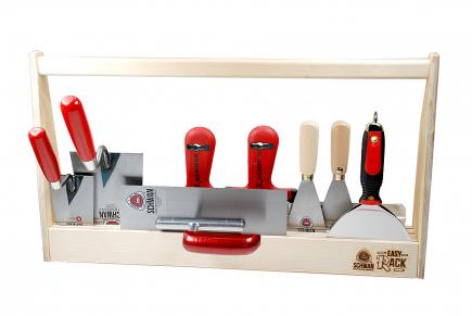 Transportständer für Kellen und Spachteln | 610 mm, 6 Schlitze, Holz (Schwan EASY Rack) 