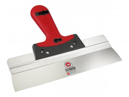Profi Fassadenspachtel | Blattstärke 0,4 mm, mit Aluhalter und Softgriff (Schwan) 300 mm