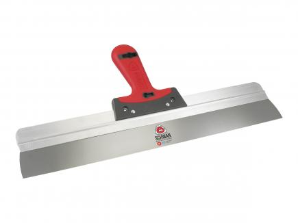 Profi Fassadenspachtel | Blattstärke 0,4 mm, mit Aluhalter und Softgriff (Schwan) 500 mm