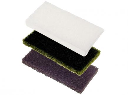 Vliesauflage für Pad-Handbrett | 240 x 120 mm (Schwan) weiss (fein)