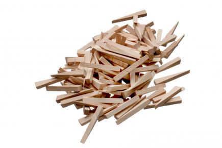 Fliesenkeile aus Buchenholz | 250 Stück im Beutel (Schwan) 