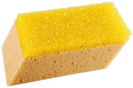 Kombi-Schwamm | glas- / grobporig, 200 x 95 x 65 mm, Keilform (Schwan) 
