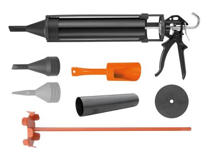 Mörtelpressen-Set | 800 ml, 12:1 Übersetzung, inkl. Düsen & Zubehör (Sealforce Mortar 12) 