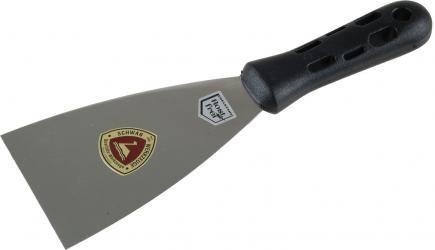 Malerspachtel | rostfreies und flexibles Stahlblatt, Kunststoffheft (Schwan) 80 mm