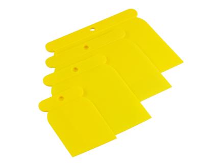 Flächenspachtel / Japanspachtel (Satz) | 4-teilig, flexibler Kunststoff (Schwan) 