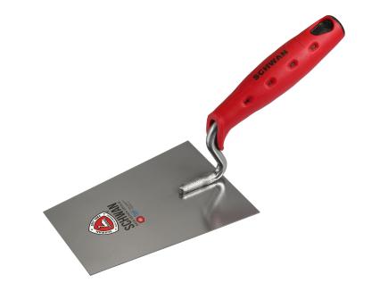 Tiroler Stukkateurkelle | gehärteter Stahl, Handwerkerqualität (Schwan) 160 mm | rostfrei | Softheft