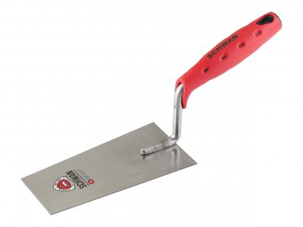 Berner Putzkelle | G-Hals, gehärtet, Handwerkerqualität (Schwan) 160 mm | rostfrei | Softheft