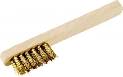 Messingbürste | gewellt, mit Holzgriff (Schwan) 