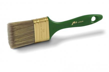 Profi Flachpinsel Lasur | 6. Stärke, vollsynthetische Mischung, Messingfassung, Kst-Stiel (Mesko) 