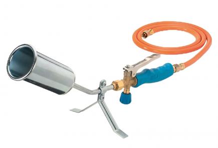 Abflammgerät | kurz, 60 mm Brenner, inkl. 1.5 m Schlauch und Ständer (CFH ST 500) 