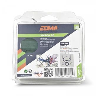 Zaunringe | Breite 20 mm, für Baby-Graf, Top-Graf, Major, Turbo (Edma Omega 20) 200 Stck. / verzinkt grün