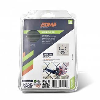 Zaunringe | Breite 20 mm, für Baby-Graf, Top-Graf, Major, Turbo (Edma Omega 20) 200 Stck. / verzinkt grau