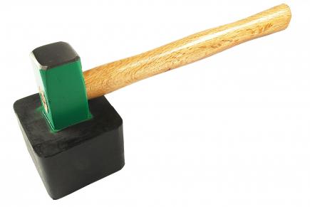Plattenlegerhammer / Pflasterhammer | vierkant, Kopfgewicht 1.500 g, stabile Ausführung (Schwan) 