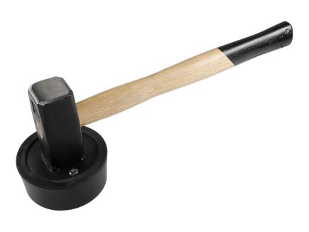 Plattenlegerhammer / Pflasterhammer | rund, Kopfgewicht 1.500 g, stabile Ausführung (Schwan) 