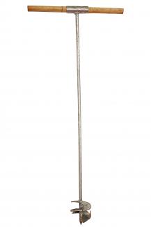 Hand-Erdlochbohrer | Doppelwendel, verzinkter Stahl, stabile Ausführung  (Schwan) 