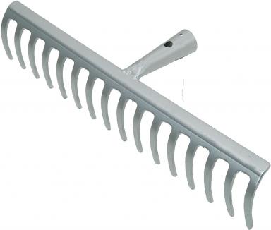 Gartenrechen /Baurechen | stabile Ausführung, 16 Zinken (Schwan) 