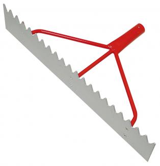 Teerverteiler / Splittschieber | Alu-Blatt, gezahnt, Breite 600 mm (Schwan) 