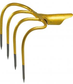 Dunghacke / Misthaken | 4 gebogene Zinken, geschmiedet, ohne Stiel (Schwan) 