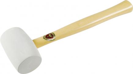Gummihammer | weiß / fleckenfrei, Größe 2 / Ø 65 mm, weiche Qualität (Schwan) 