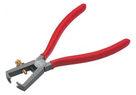 Abisolierzange | mit Stellschraube und Öffnungsfeder, geschmiedet (NWS 145-62-160) 