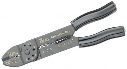 Kabelschuhzange / Crimpzange | isolierte & nicht isolierte Kabelschuhe, 235 mm Länge 