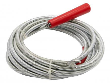 Rohrreinigungswelle / Abflussspirale | mit Kunststoffkurbel und Kralle 