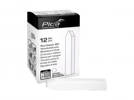 Tafelkreide / Wandtafelkreide | 12 Stück, weiß, 90 x 13 mm (Pica Classic 581) 