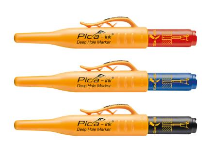 Tieflochmarker | für alle Materialien, wasserfest, Spitze 1,5 mm (Pica Ink) schwarz