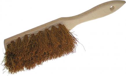 Kokoshandfeger | robuste Ausführung, unlackiert, für groben Schmutz (Schwan) 