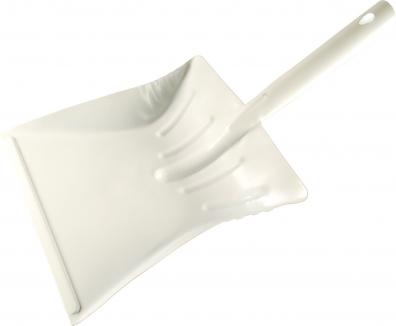 Kehrschaufel / Kehrblech | robuste Ausführung, Metall, weiß (Schwan) 