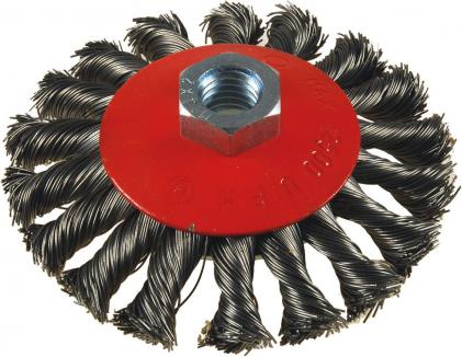Scheibenbürste für Winkelschleifer | M14, Stahldraht, gezopft (Schwan) 